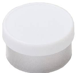 White 13mm flip-top vial cap